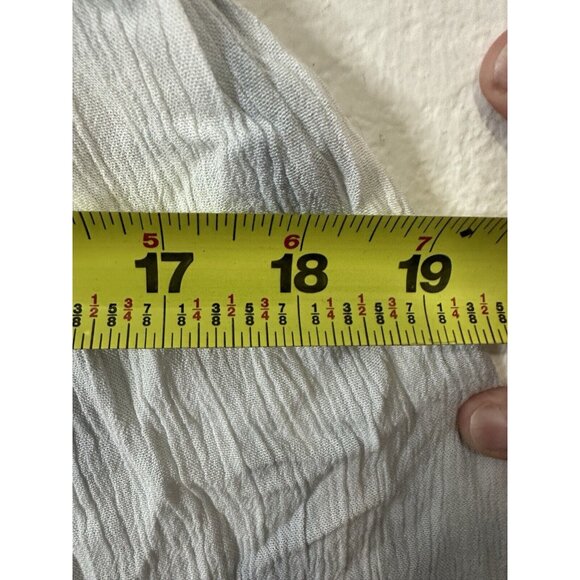 Torrid Cloud Wash Crinkle Gauze Crochet Neck Tank Blouse Shirt Size Large (0) - Picture 9 of 9